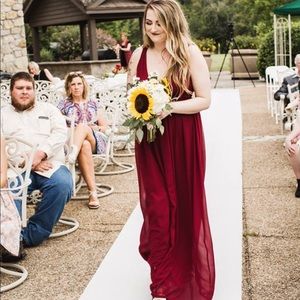 Long Maroon Formal Dress.